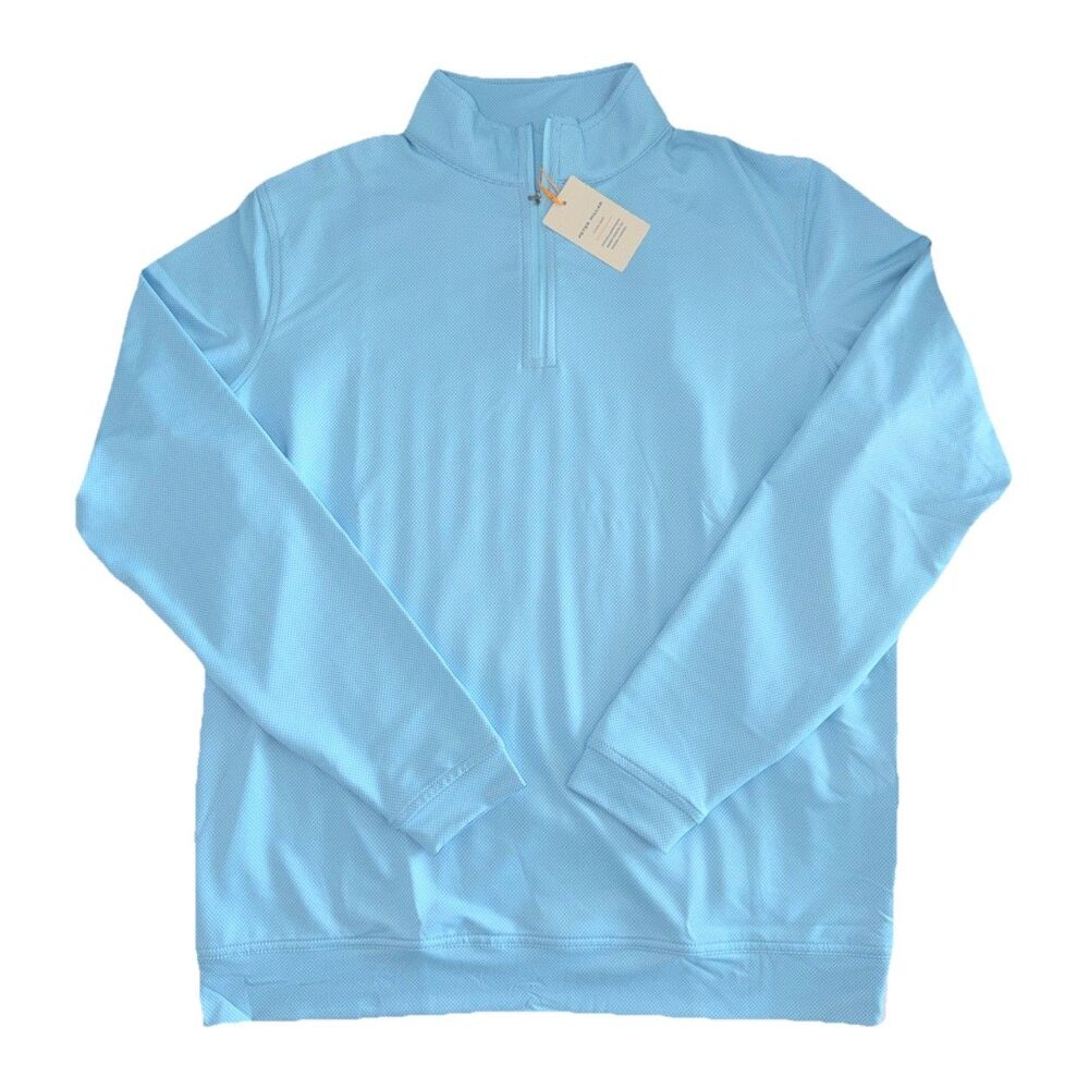 Peter Millar Perth Quarter Zip Men's XL Pullover MF25EK40C Seaport Blue $150